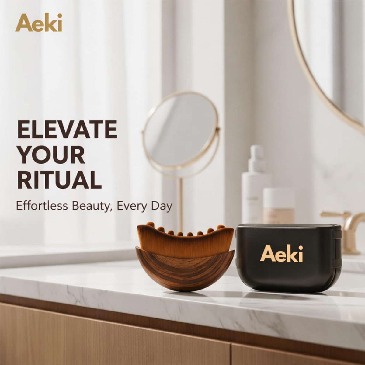 Aeki Lymphatic Contour Face Brush - Lymphatic Drainage Massager for Chin & Jawline Sculpting, Dry Facial Gentle Beauty Tool for All Skin Types - görsel 7