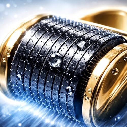 Elevate Derma Roller 0.25mm - 540 Titanium Microneedle Roller for Face, Skin, Hair & Beard - Gold - Includes Storage Case - görsel 3