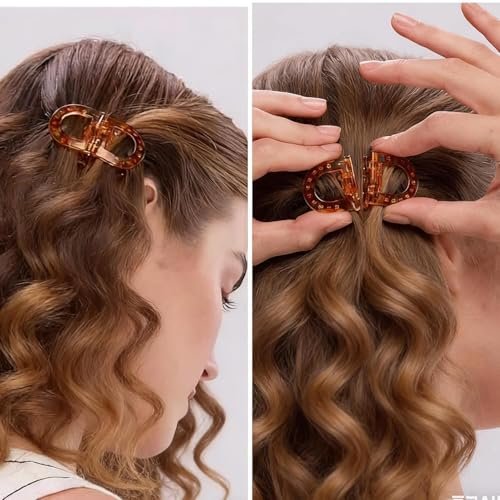 2PCS Magnetic Hair Clips – Strong Hold No-Slip Magnetic Hair Styling Clips for Women, Seamless 2-in-1 Design for Easy Everyday Hairstyles, Clip No Crease, Suitable For All Hair Types - görsel 6