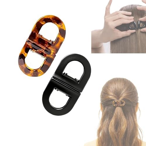 2PCS Magnetic Hair Clips – Strong Hold No-Slip Magnetic Hair Styling Clips for Women, Seamless 2-in-1 Design for Easy Everyday Hairstyles, Clip No Crease, Suitable For All Hair Types - görsel 2