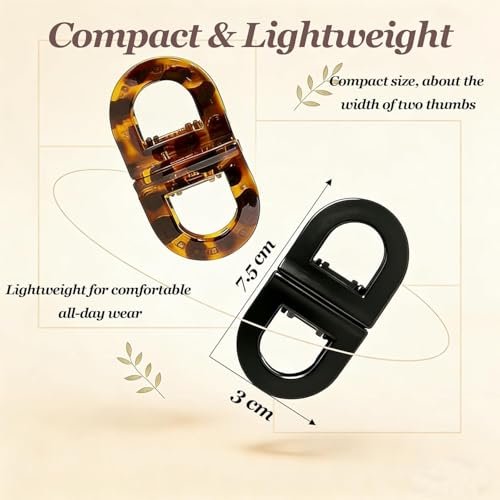 2PCS Magnetic Hair Clips – Strong Hold No-Slip Magnetic Hair Styling Clips for Women, Seamless 2-in-1 Design for Easy Everyday Hairstyles, Clip No Crease, Suitable For All Hair Types - görsel 12