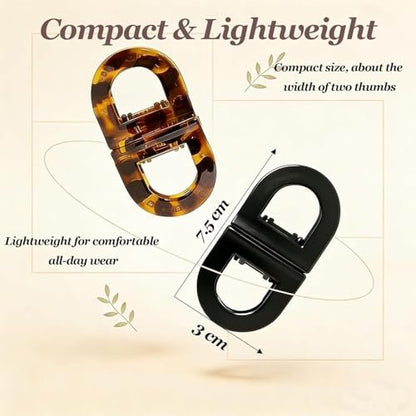 2PCS Magnetic Hair Clips – Strong Hold No-Slip Magnetic Hair Styling Clips for Women, Seamless 2-in-1 Design for Easy Everyday Hairstyles, Clip No Crease, Suitable For All Hair Types