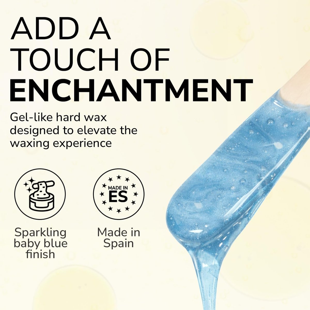 Dermwax Elite Naked Sparkle Blue Hard Wax Beads – Hypoallergenic & Fragrance-Free Gel Wax for Large Areas – Low Melt Point & Fast-Setting – 32 oz Avelisse