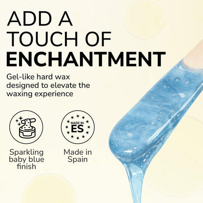 Dermwax Elite Naked Sparkle Blue Hard Wax Beads – Hypoallergenic & Fragrance-Free Gel Wax for Large Areas – Low Melt Point & Fast-Setting – 32 oz Avelisse