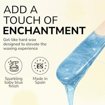 Dermwax Elite Naked Sparkle Blue Hard Wax Beads – Hypoallergenic & Fragrance-Free Gel Wax for Large Areas – Low Melt Point & Fast-Setting – 32 oz Avelisse