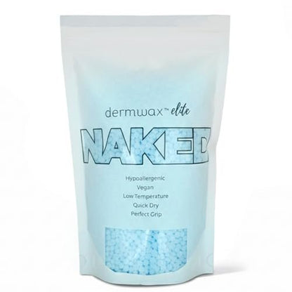 Dermwax Elite Naked Sparkle Blue Hard Wax Beads – Hypoallergenic & Fragrance-Free Gel Wax for Large Areas – Low Melt Point & Fast-Setting – 32 oz Avelisse