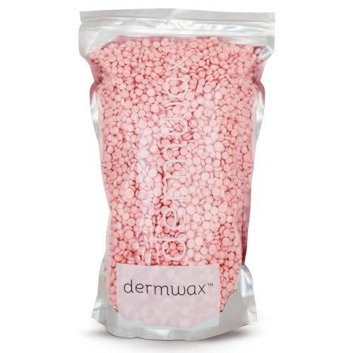 Dermwax Pink Chiffon Hard Wax Beads – Creamy Professional Hard Wax for Brazilian & Body Hair Removal, Quick Drying & Pliable, 32 oz Avelisse