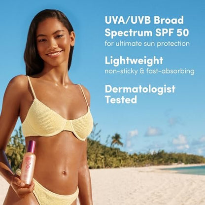 Coco & Eve Body Highlighter SPF 50 – Shimmer Sunscreen, Broad Spectrum Sun Protection, Lightweight Serum-Like Lotion with Pearlescent Minerals & Vitamin E for Hydrated & Glowing Skin, 5.07 Fl Oz Avelisse