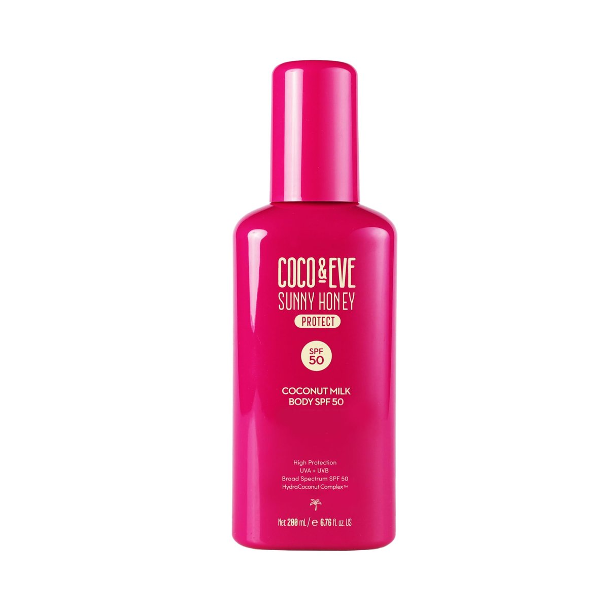 Coco & Eve Coconut Milk Body Sunscreen SPF 50 – Broad Spectrum UVA/UVB Sun Protection, Hydrating Daily Water-Based Lotion, Lightweight, Non-Greasy, Dermatologically Tested, 6.76 Fl Oz Avelisse