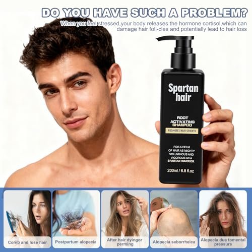 Root Activator Shampoo for Men & Women - Strengthening & Smoothing System for Thinning and Gray Hair - Adds Volume & Nourishes Strands (6.8 Fl Oz) - görsel 8