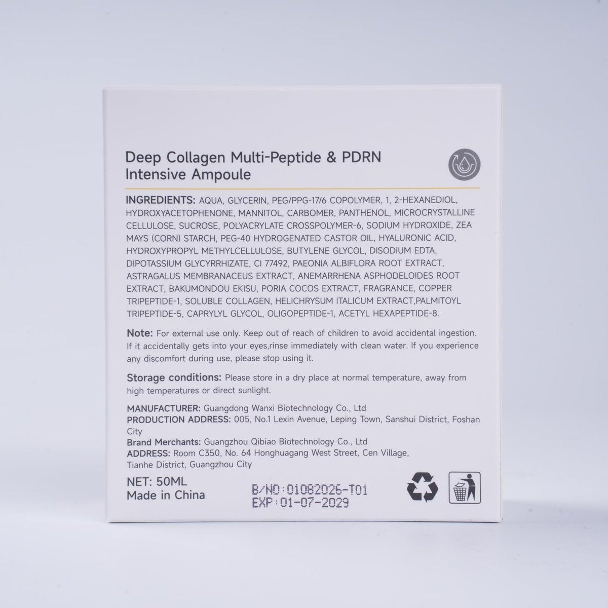 Silk Peptide Intensive Lifting Ampoule - Deep Collagen Multi Peptide Serum Korean Anti Aging Serum with PDRN for Face Tightening, Lifting, Smoothing, Hydrating Avelisse
