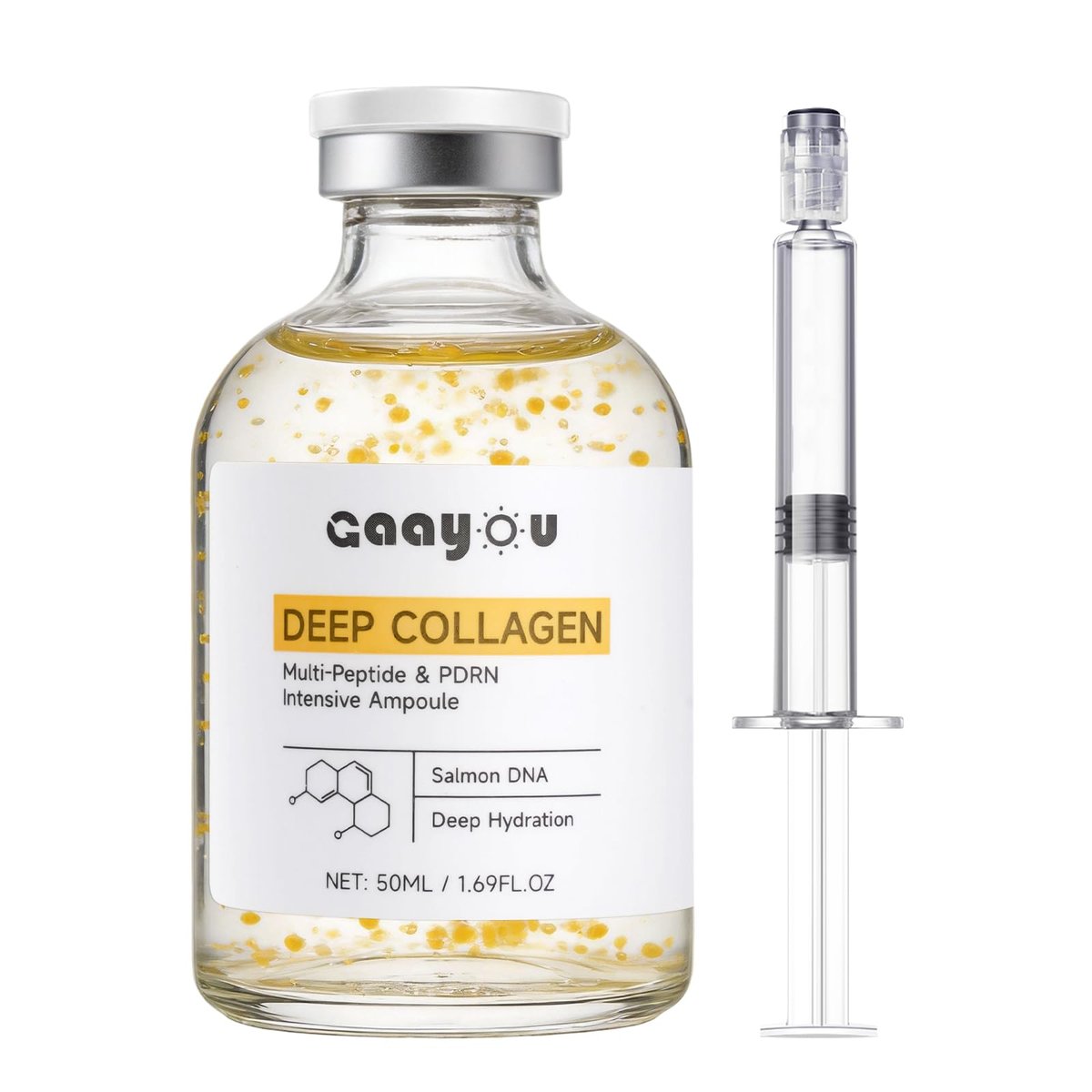 Silk Peptide Intensive Lifting Ampoule - Deep Collagen Multi Peptide Serum Korean Anti Aging Serum with PDRN for Face Tightening, Lifting, Smoothing, Hydrating Avelisse