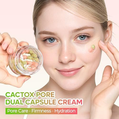 Dr.Melaxin Cactox Pore Dual Capsule Cream – Pore Minimizing & Hydrating Face Cream with Cactus Extract, PDRN & Vegan Collagen Avelisse