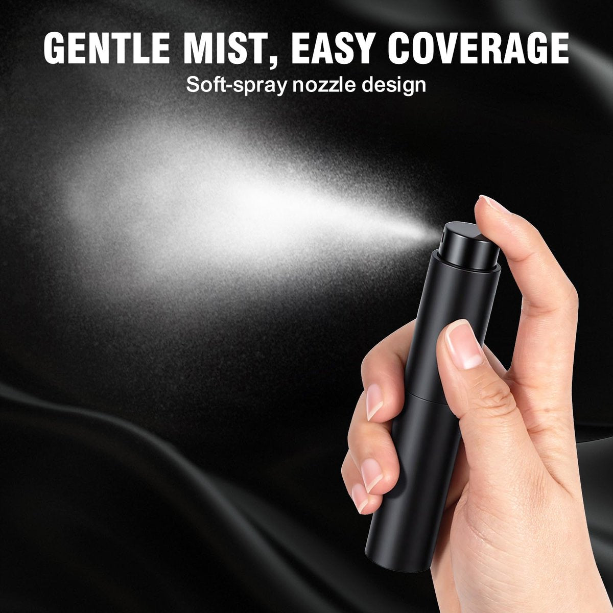 Sonfon 10ml Refillable Travel Perfume Spray Bottle - Portable Cologne Atomizer with 3 Transfer Tools, Leak-Proof - Travel Essentials for Men & Women, Matte Black - görsel 5