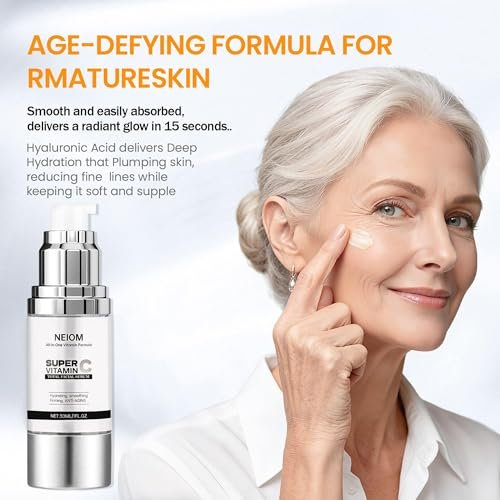 Vitamin C Serum with Hyaluronic Acid, Vitamin E, Tri-Peptide & B5 - Dark Spot Remover, Anti-Aging, Firming, Brightening & Lifting for Mature Skin, 1 fl oz Avelisse