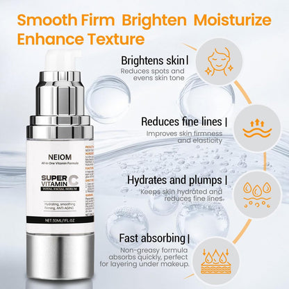 Vitamin C Serum with Hyaluronic Acid, Vitamin E, Tri-Peptide & B5 - Dark Spot Remover, Anti-Aging, Firming, Brightening & Lifting for Mature Skin, 1 fl oz Avelisse