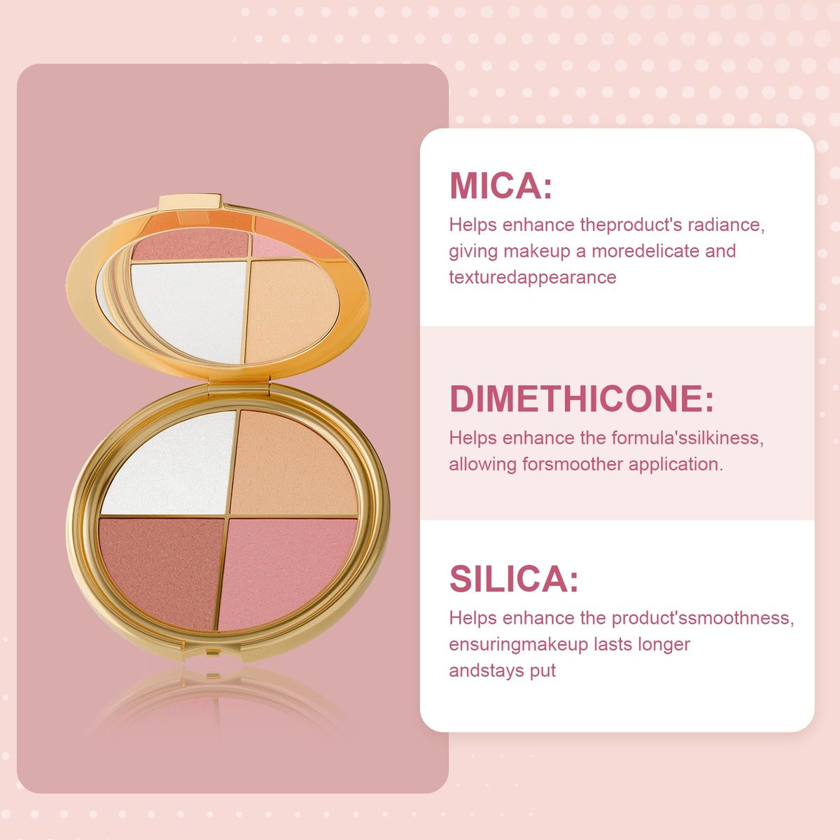 Pureasy Travel Makeup Palette All-in-One: Customizable Quad with Highlighter, Blush & Neutral Eye Shades - görsel 5