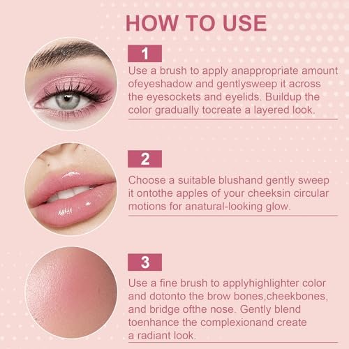 Pureasy Travel Makeup Palette All-in-One: Customizable Quad with Highlighter, Blush & Neutral Eye Shades - görsel 16