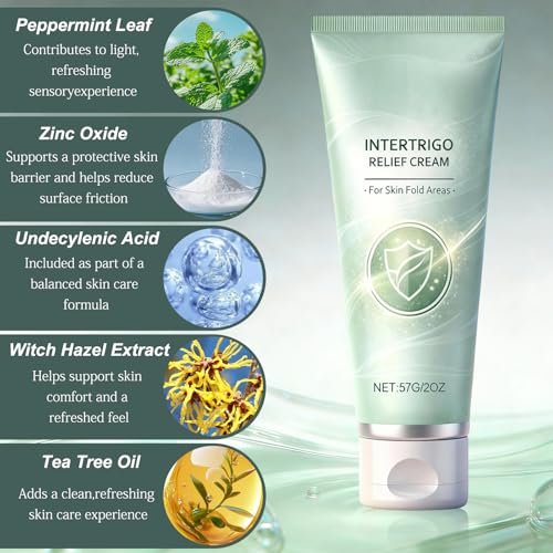Intertrigo Cream for Skin Fold Care & Chafing Relief – Soothes Irritated Skin, Supports Moisture Management (2-Pack) Avelisse