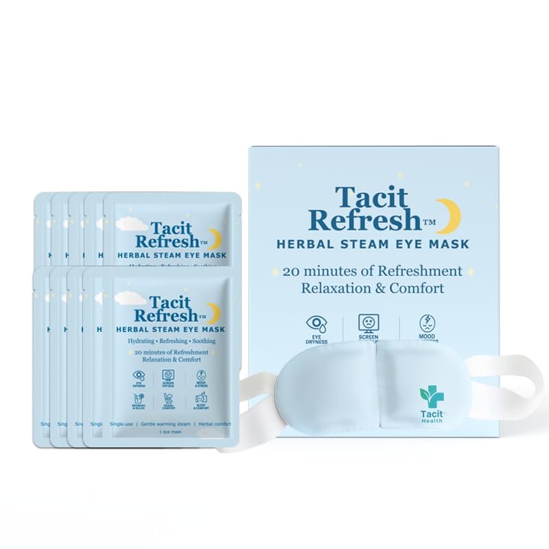Tacit Refresh Herbal Steam Eye Mask – Heated Eye Mask for Dry Eyes & Eye Fatigue Relief, Warm Compress for Relaxation, Natural Botanical Aroma, 10 Count - görsel 1
