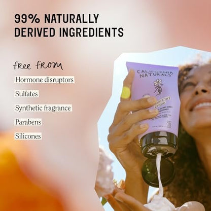 California Naturals Dream Curl Defining Cream for Wavy, Curly & Coily Hair - Anti-Frizz Curl Cream with Shea Butter & Castor Oil - Sulfate & Paraben Free, Natural, Vegan - Rose Garden, 8 oz