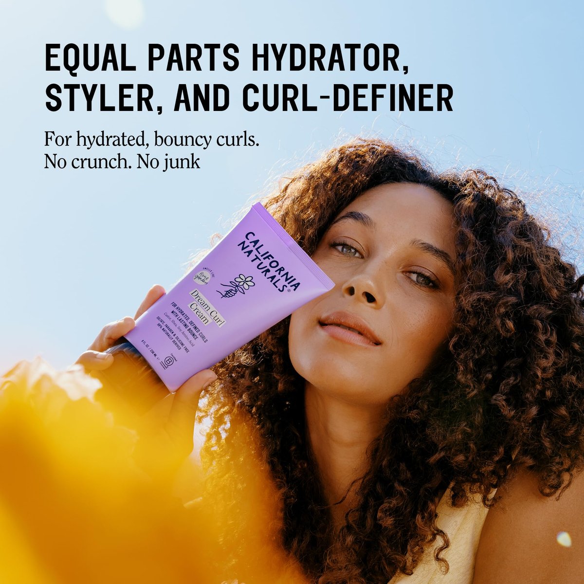 California Naturals Dream Curl Defining Cream for Wavy, Curly & Coily Hair - Anti-Frizz Curl Cream with Shea Butter & Castor Oil - Sulfate & Paraben Free, Natural, Vegan - Rose Garden, 8 oz - görsel 4