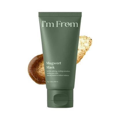 I'm from Mugwort Mask - Wash-Off Calming Face Mask with Mugwort Extract, Cooling & Soothing Care for Sensitive Skin, Korean Skincare (2.46 fl.oz) Avelisse