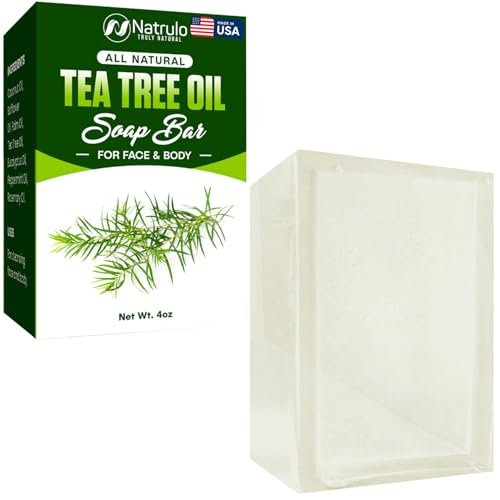 Natrulo Tea Tree Soap – Natural Defense Tea Tree Oil Wash Bar for Face & Body – Deeply Cleansing, Hydrating Remedy for Blemish-Prone Skin, 4 oz - görsel 2
