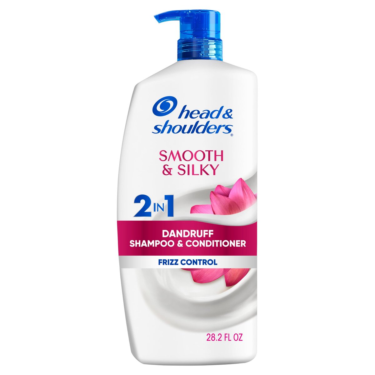 Head & Shoulders Smooth & Silky 2 in 1 Dandruff Shampoo and Conditioner, Frizz Control, Fresh Floral Scent, Color Safe, 28.2 oz - görsel 1