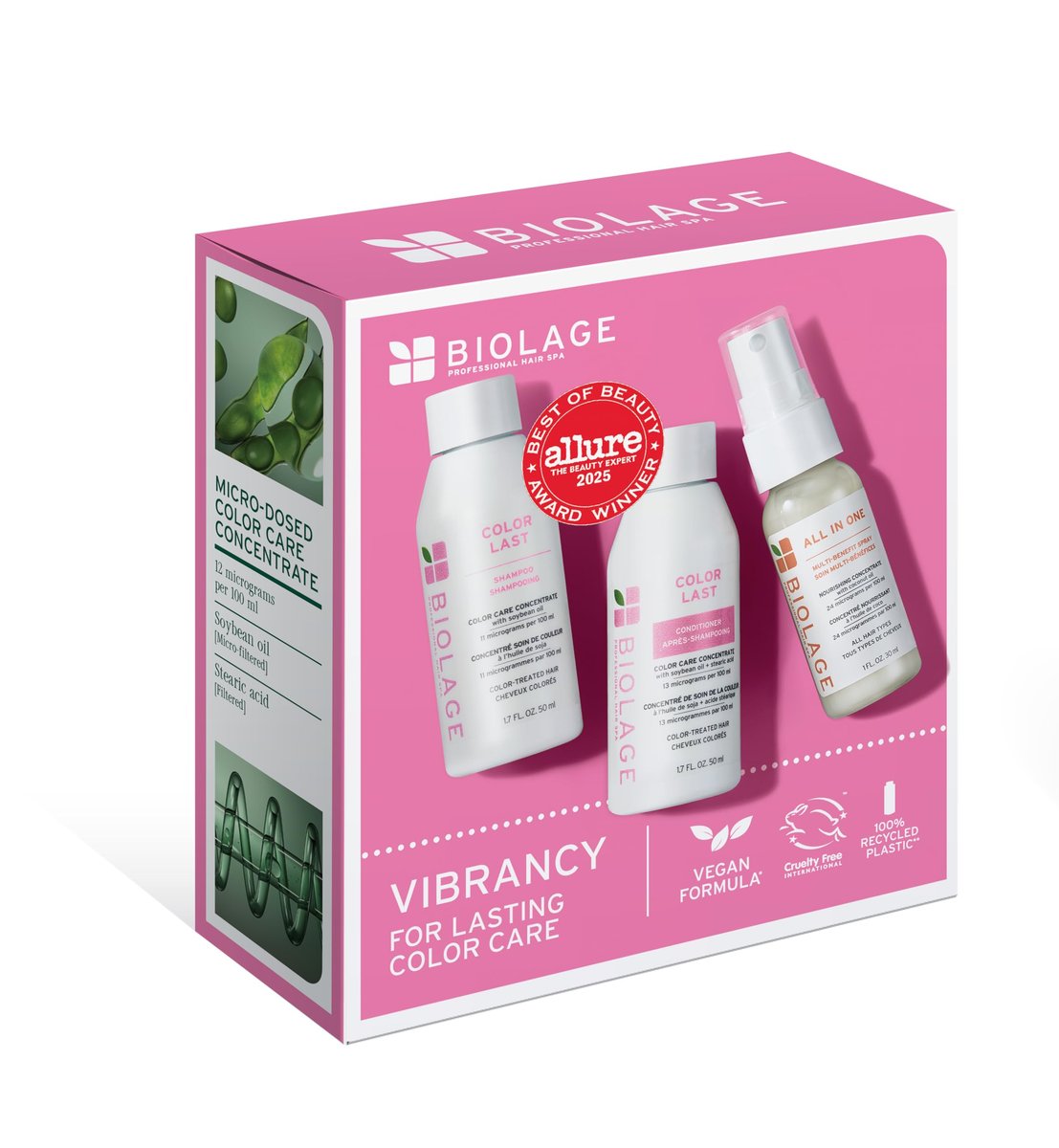 Biolage Color Last Travel Size Trio Kit - Mini Shampoo, Conditioner & All-In-One Spray for Color-Treated Hair, Maintains Vibrancy & Adds Shine, 3 Piece Set - görsel 2