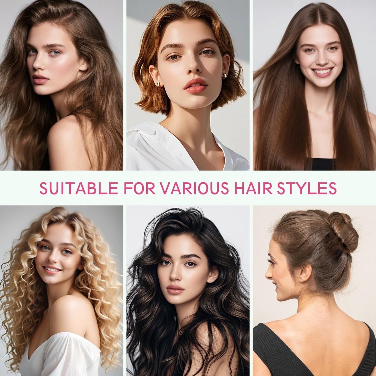 Slick Back Hair Brush - Pink Wood Handle Boar Bristles Smoothing Hairbrush, Anti-Frizz Edge Control for Women and Men Avelisse
