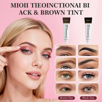 2-in-1 Eyelash & Eyebrow Color Kit - Professional Lash & Brow Tint for Long-Lasting Color Up to 6 Weeks, Natural & Safe DIY at Home (Black & Brown) Avelisse