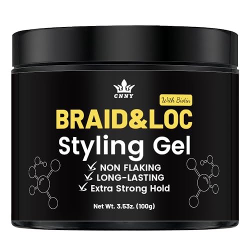 CNNY Edge Control Braid & Loc Gel - 3.5oz Professional Styling Gel, Strong Hold, No Flake Formula for Braids, Dreadlocks, Twist Outs and Natural Hair, Moisturizes & Defines - görsel 2