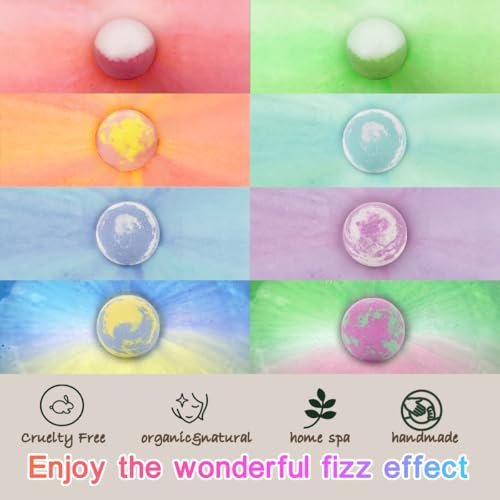 Luxury Bath Bomb Gift Set for Women – 8 Pack Natural Bubble Bath Bombs with Essential Oils, Self Care Spa Gifts for Mom, Wife, Birthday & Mother's Day - görsel 14