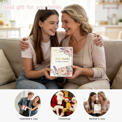 Luxury Bath Bomb Gift Set for Women – 8 Pack Natural Bubble Bath Bombs with Essential Oils, Self Care Spa Gifts for Mom, Wife, Birthday & Mother's Day - görsel 12