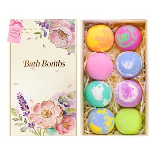 Luxury Bath Bomb Gift Set for Women – 8 Pack Natural Bubble Bath Bombs with Essential Oils, Self Care Spa Gifts for Mom, Wife, Birthday & Mother's Day - görsel 4