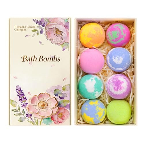 Luxury Bath Bomb Gift Set for Women – 8 Pack Natural Bubble Bath Bombs with Essential Oils, Self Care Spa Gifts for Mom, Wife, Birthday & Mother's Day - görsel 2