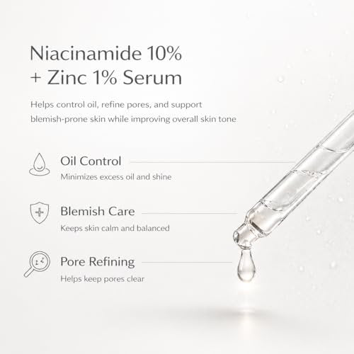 INFINITY ZONE Niacinamide 10% + Zinc 1% Face Serum – Lightweight Hydrating Serum with Hyaluronic Acid & Vitamin B5, 30 ml / 1.01 fl oz - görsel 9