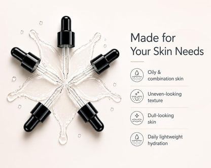 INFINITY ZONE Niacinamide 10% + Zinc 1% Face Serum – Lightweight Hydrating Serum with Hyaluronic Acid & Vitamin B5, 30 ml / 1.01 fl oz