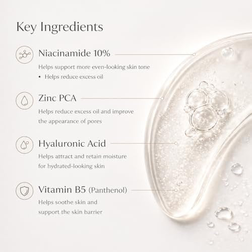 INFINITY ZONE Niacinamide 10% + Zinc 1% Face Serum – Lightweight Hydrating Serum with Hyaluronic Acid & Vitamin B5, 30 ml / 1.01 fl oz - görsel 7