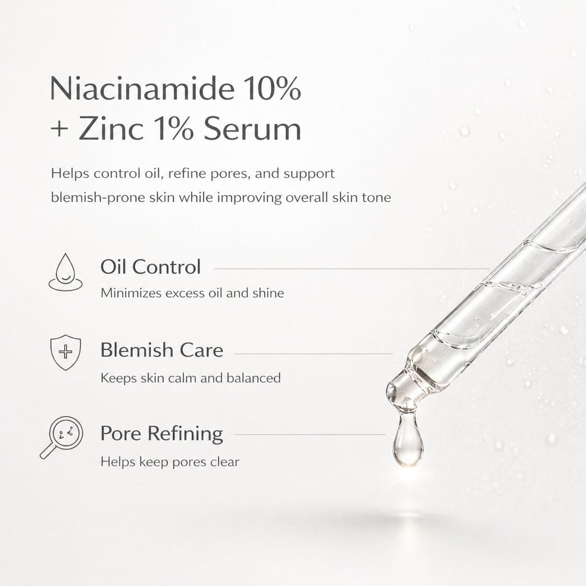 INFINITY ZONE Niacinamide 10% + Zinc 1% Face Serum – Lightweight Hydrating Serum with Hyaluronic Acid & Vitamin B5, 30 ml / 1.01 fl oz - görsel 10
