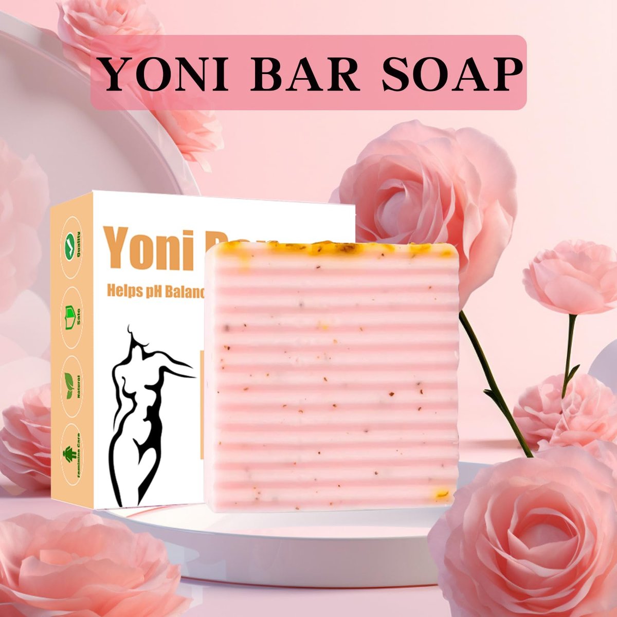 2pcs Yoni Bar Soap – Natural Feminine Soap Bar for pH Balance Handmade, Yoni Wash Odor Control & Hydration | Organic Herbal Ingredients | Gentle Effective Daily Intimate Cleanser - görsel 4