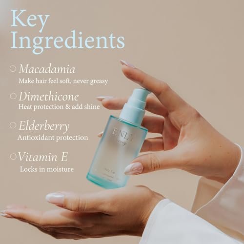 Enly Beauty Dimethicone Anti-Frizz Nourishing Hair Oil with Macadamia Oil Avelisse