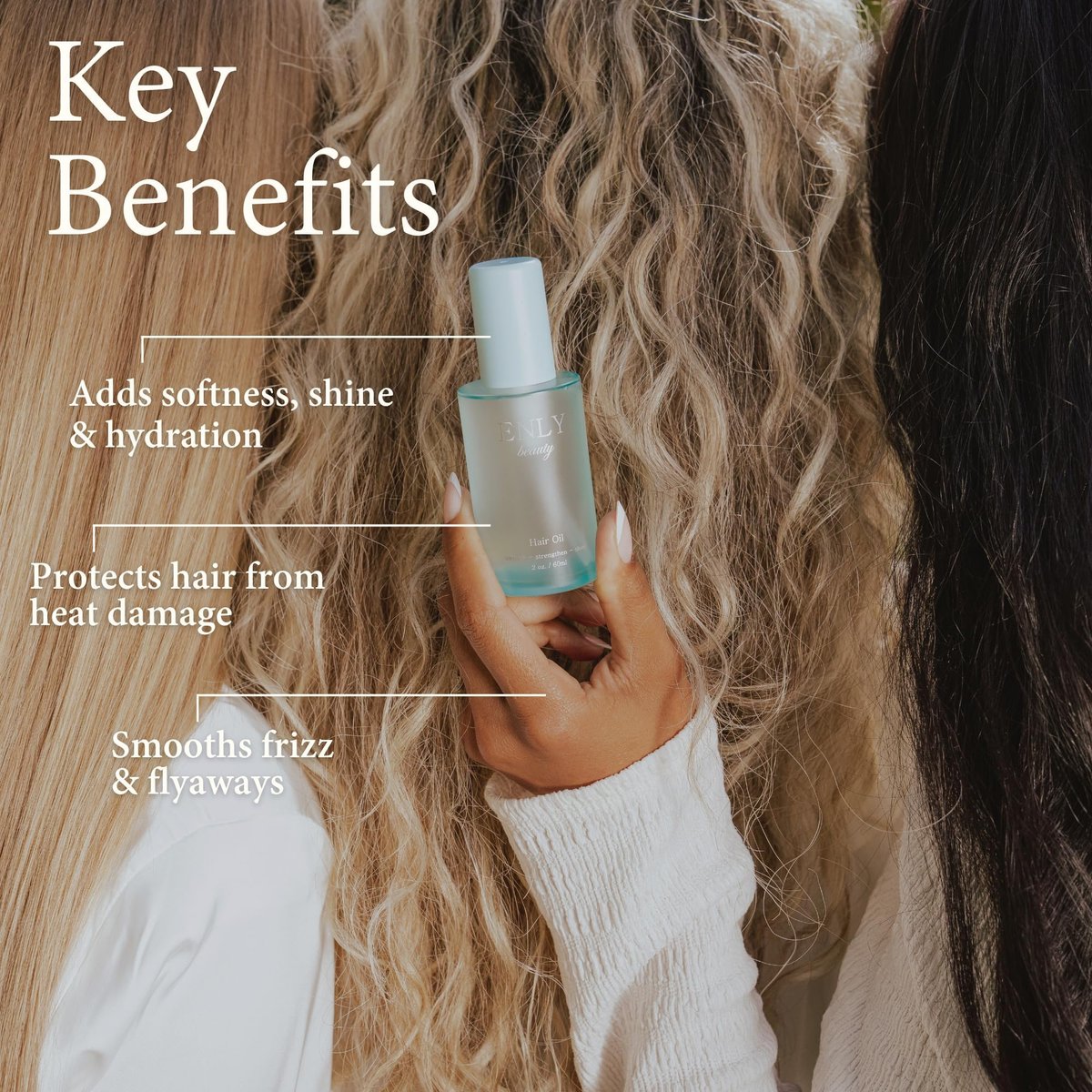 Enly Beauty Dimethicone Anti-Frizz Nourishing Hair Oil with Macadamia Oil Avelisse