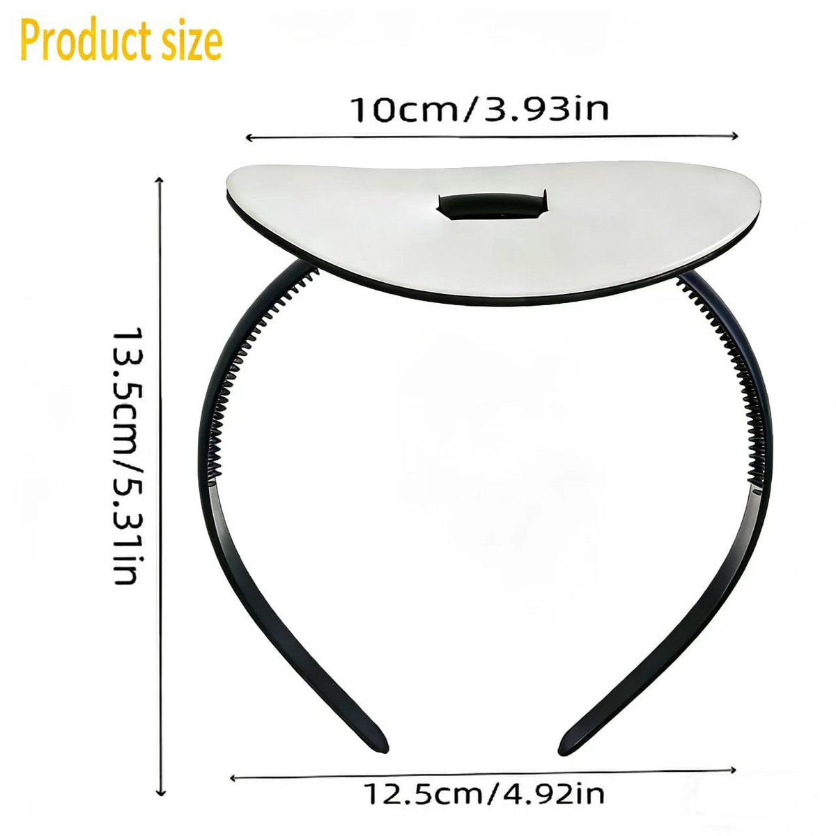 Amsomyin 2 Pack Graduation Cap Headband Insert - Firm Anti-Fall Hair Band Holder with Hook and Loop Sticker for Secure Grad Hat & Hairstyle (Black, Cap Not Included) - görsel 3