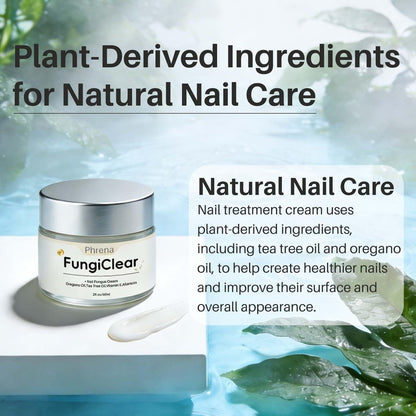 Phrena Nail Care Cream - Natural Nail Repair with Tea Tree Oil, Oregano Oil, Vitamin E & Allantoin - 60ml/2.03 fl oz Avelisse