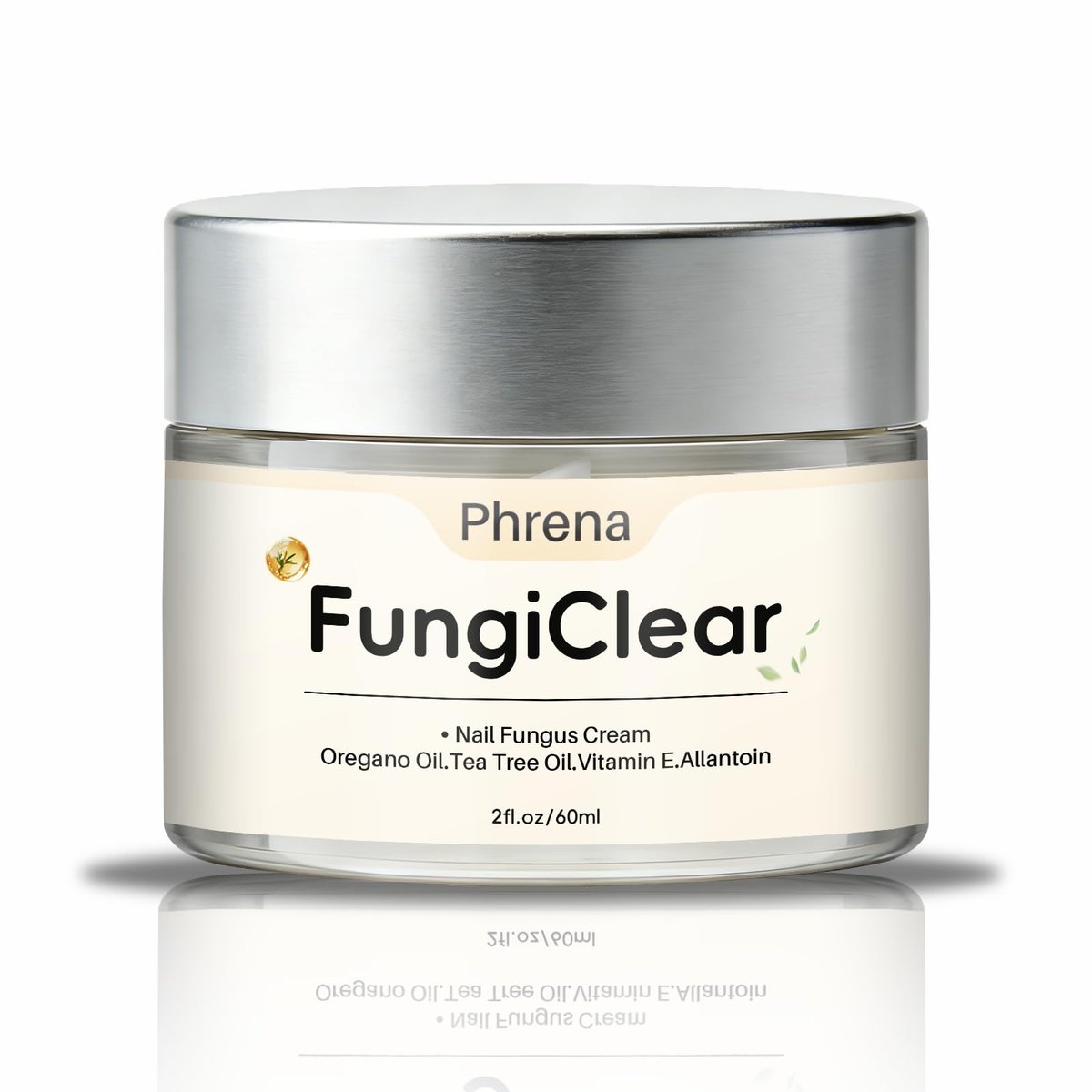 Phrena Nail Care Cream - Natural Nail Repair with Tea Tree Oil, Oregano Oil, Vitamin E & Allantoin - 60ml/2.03 fl oz Avelisse