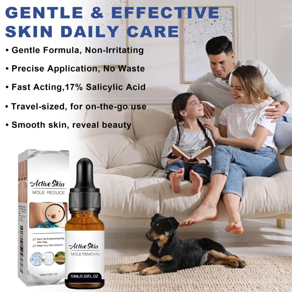 Befada Skin Tag Remover for Face & Body – Fast Acting Wart Remover Serum with Precision Dropper, Gentle Formula, Travel Size (0.33 FL OZ) Avelisse