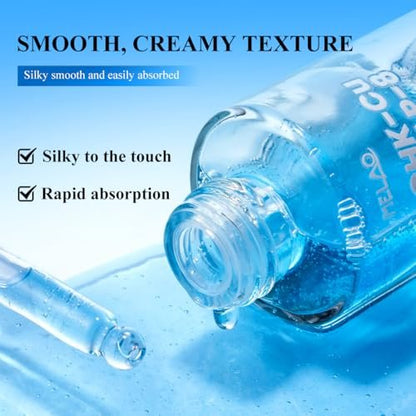 GHK-Cu SNAP-8 Peptide Serum: Anti-Aging Face Serum with Copper Peptide and Hyaluronic Acid for Firming, Fine Lines, Wrinkles, Skin Elasticity, Hydrating, 1 fl oz Avelisse