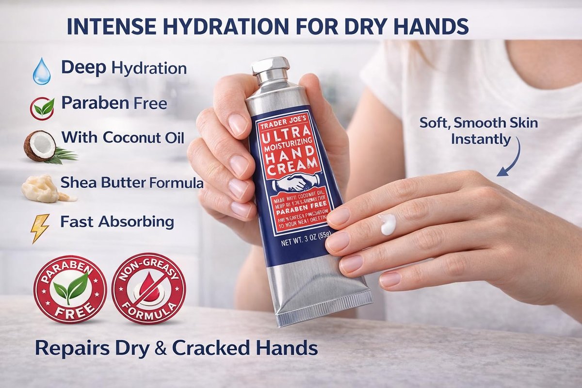 Intensive Moisture Hand Cream with Shea Butter, Coconut Oil & Hemp Seed Oil - 3 oz Avelisse